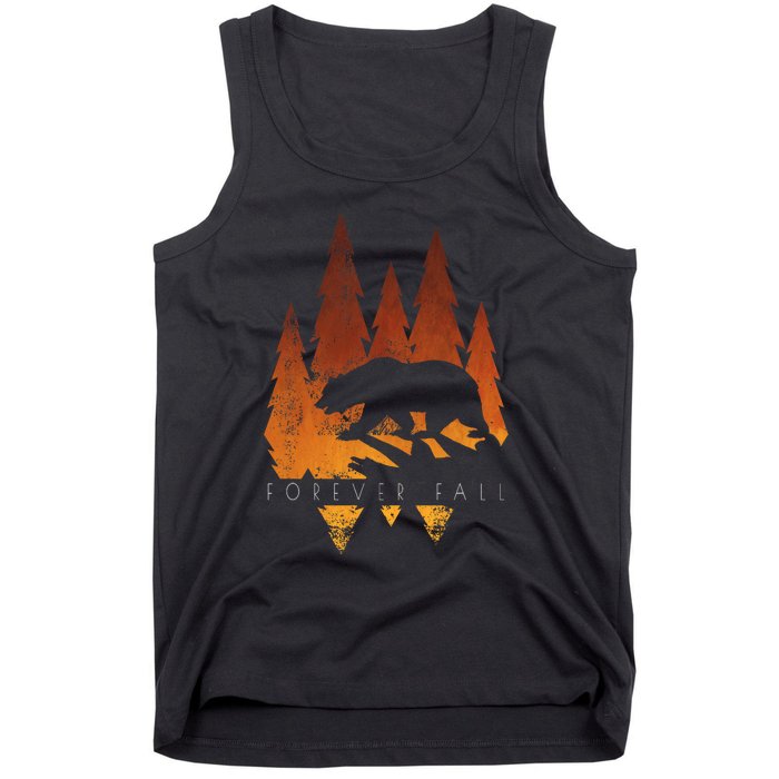 Fall Autumn Bear In Trees Fall Color Stylish Tank Top