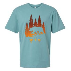 Fall Autumn Bear In Trees Fall Color Stylish Sueded Cloud Jersey T-Shirt