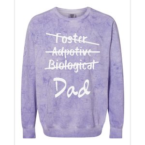 Foster Adoptive Biological Dad Adoption Fathers Day Papa Colorblast Crewneck Sweatshirt