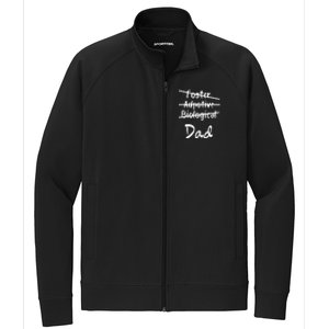 Foster Adoptive Biological Dad Adoption Fathers Day Papa Stretch Full-Zip Cadet Jacket