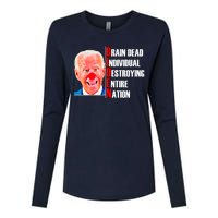 Funny Anti Biden Womens Cotton Relaxed Long Sleeve T-Shirt