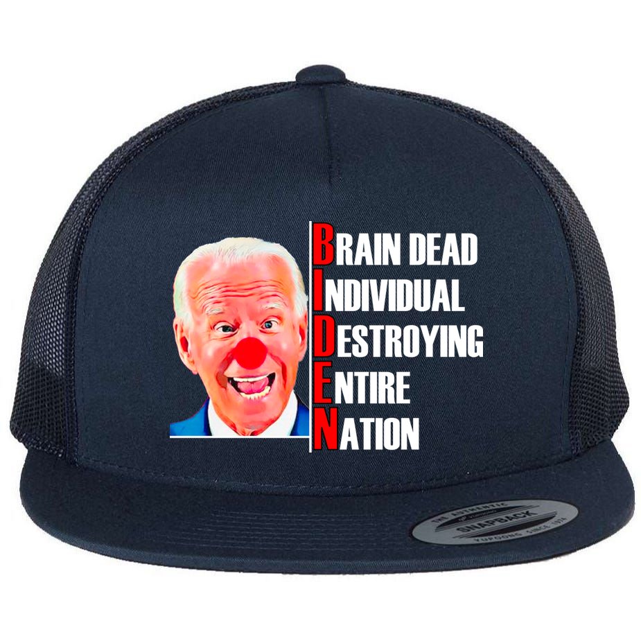 Funny Anti Biden Flat Bill Trucker Hat