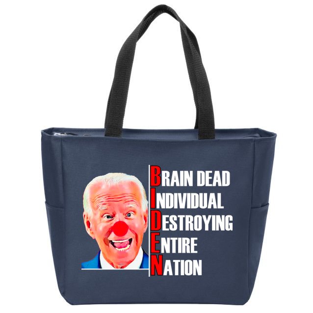 Funny Anti Biden Zip Tote Bag