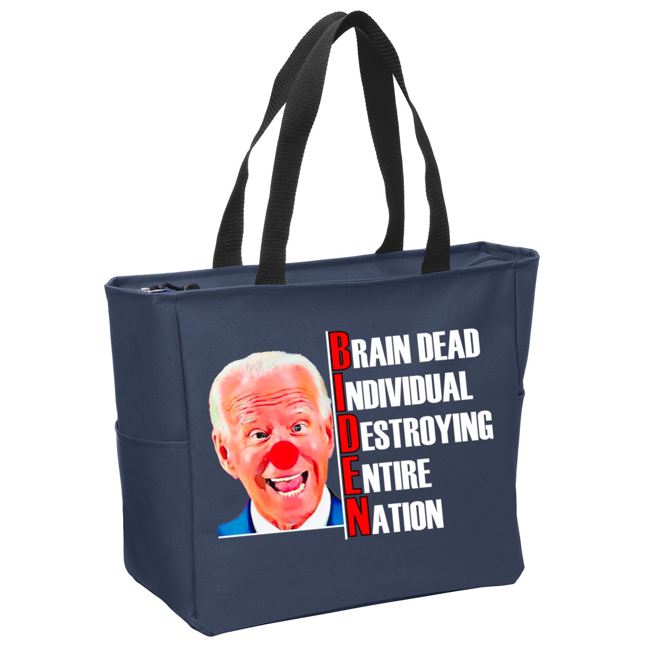 Funny Anti Biden Zip Tote Bag
