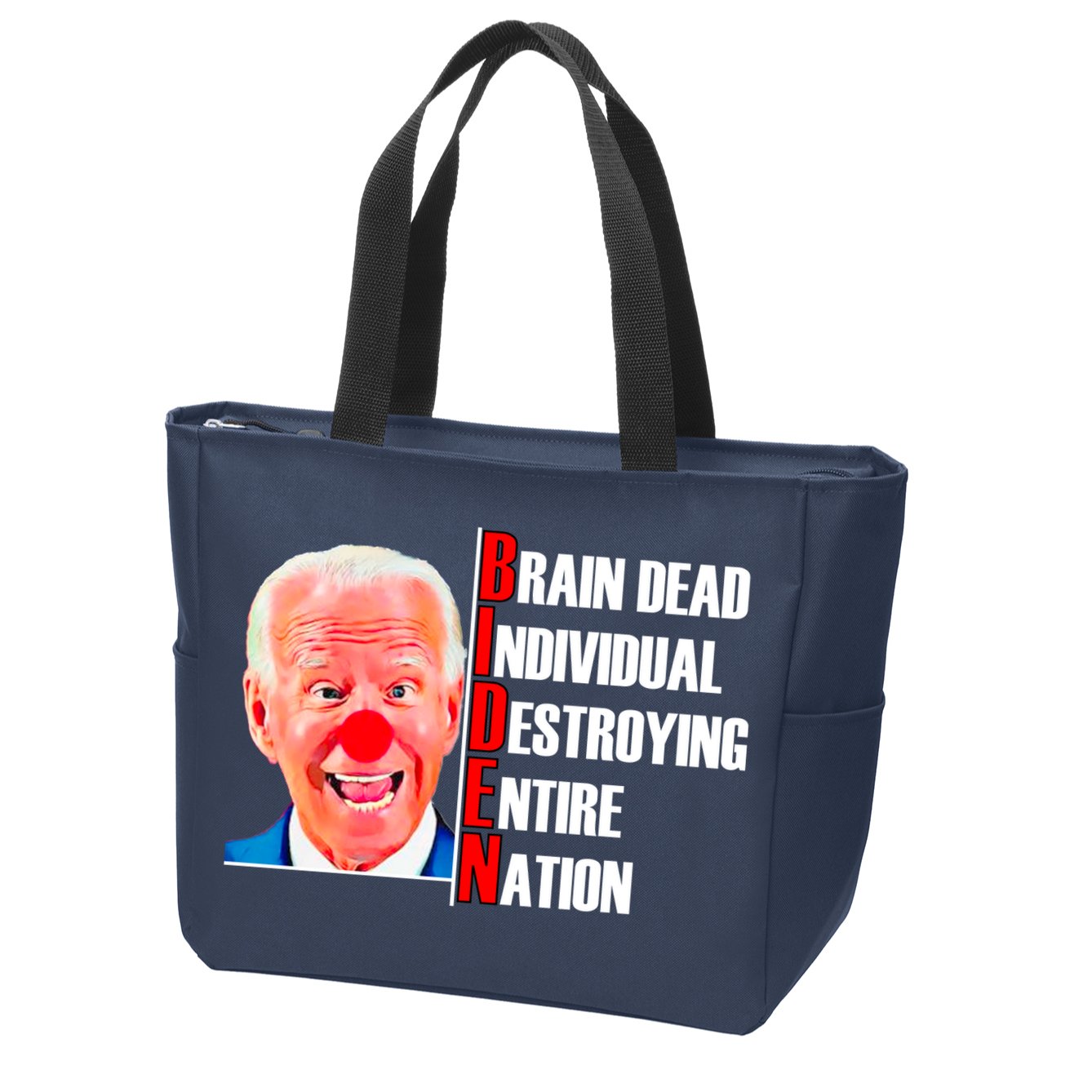 Funny Anti Biden Zip Tote Bag