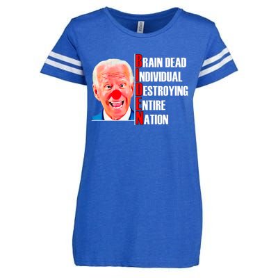 Funny Anti Biden Enza Ladies Jersey Football T-Shirt