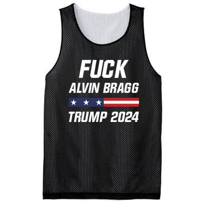 Fuck Alvin Bragg I Stand With Trump Free Trump Indictment Support Donald Trump Mesh Reversible Basketball Jersey Tank