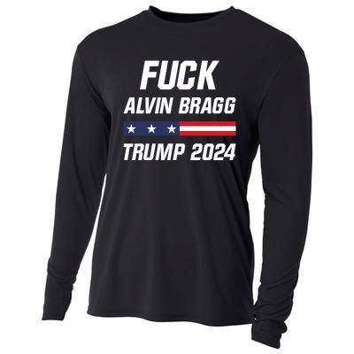 Fuck Alvin Bragg I Stand With Trump Free Trump Indictment Support Donald Trump Cooling Performance Long Sleeve Crew