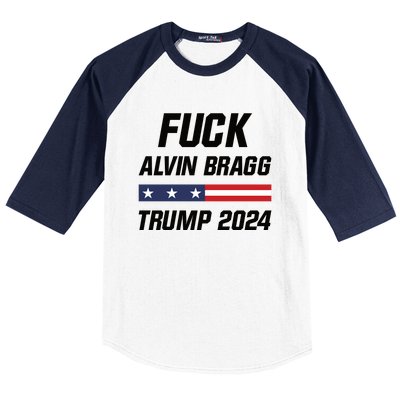 Fuck Alvin Bragg I Stand With Trump Free Trump Indictment Support Donald Trump Baseball Sleeve Shirt