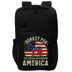 Funny Anti Biden Donkey Pox The Disease Destroying America Impact Tech Backpack