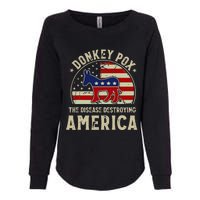 Funny Anti Biden Donkey Pox The Disease Destroying America Womens California Wash Sweatshirt