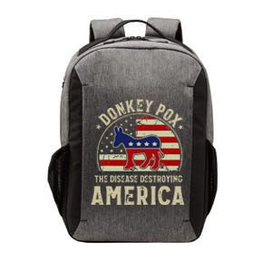 Funny Anti Biden Donkey Pox The Disease Destroying America Vector Backpack