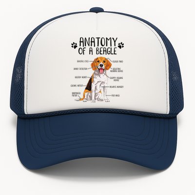 Funny Anatomy Beagle Dog Owner Pet Lover Trucker Hat