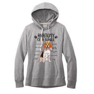 Funny Anatomy Beagle Dog Owner Pet Lover Women's Fleece Hoodie