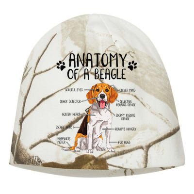 Funny Anatomy Beagle Dog Owner Pet Lover Kati - Camo Knit Beanie