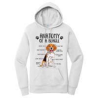 Funny Anatomy Beagle Dog Owner Pet Lover Women's Pullover Hoodie