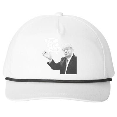 Funny Anti Biden Drops Out Of 2024 Election Race Bye Bye Den Snapback Five-Panel Rope Hat