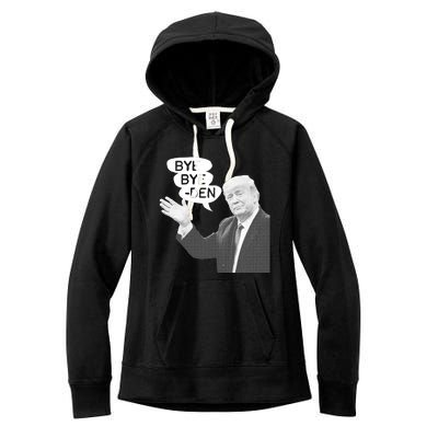 Funny Anti Biden Drops Out Of 2024 Election Race Bye Bye Den Women's Fleece Hoodie