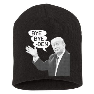 Funny Anti Biden Drops Out Of 2024 Election Race Bye Bye Den Short Acrylic Beanie