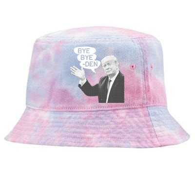 Funny Anti Biden Drops Out Of 2024 Election Race Bye Bye Den Tie-Dyed Bucket Hat