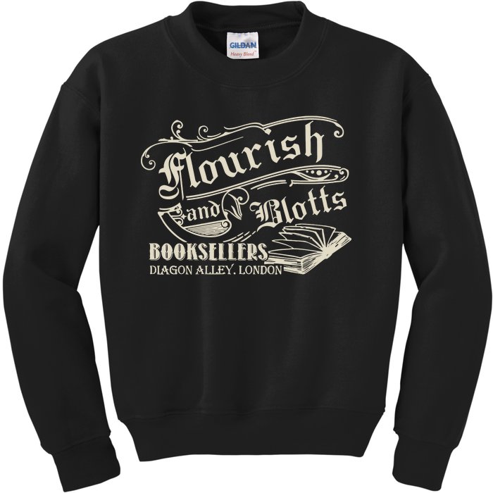 Flourish And Blotts Wizard Book Shop Kids Sweatshirt