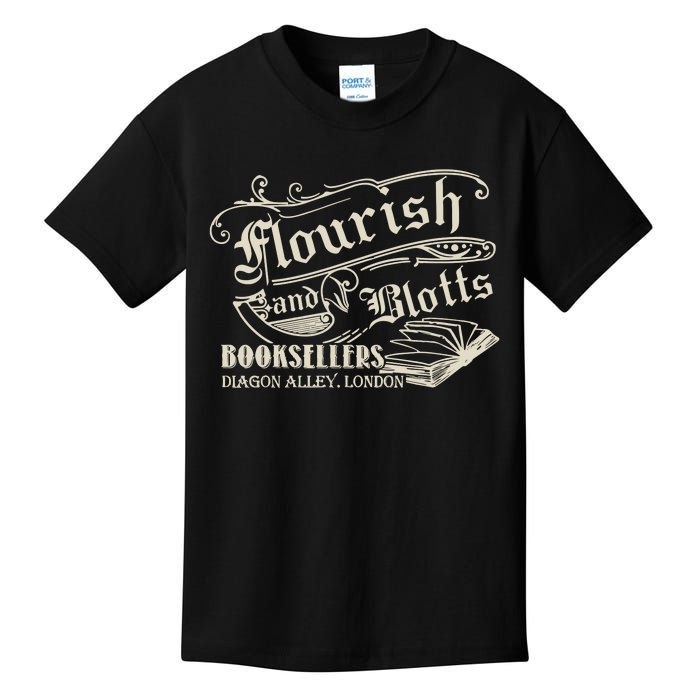 Flourish And Blotts Wizard Book Shop Kids T-Shirt