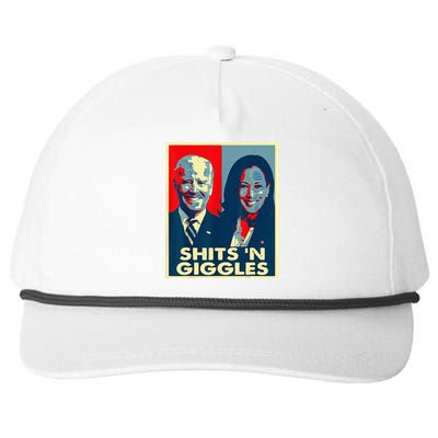 Funny Anti Biden Harris Shits N Giggles Political Snapback Five-Panel Rope Hat