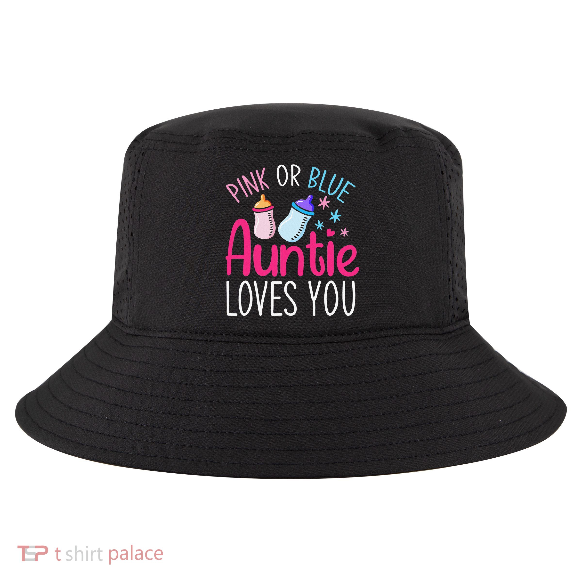 Future Aunt Baby Shower Pregnancy Auntie Gender Reveal Cool Comfort Performance Bucket Hat