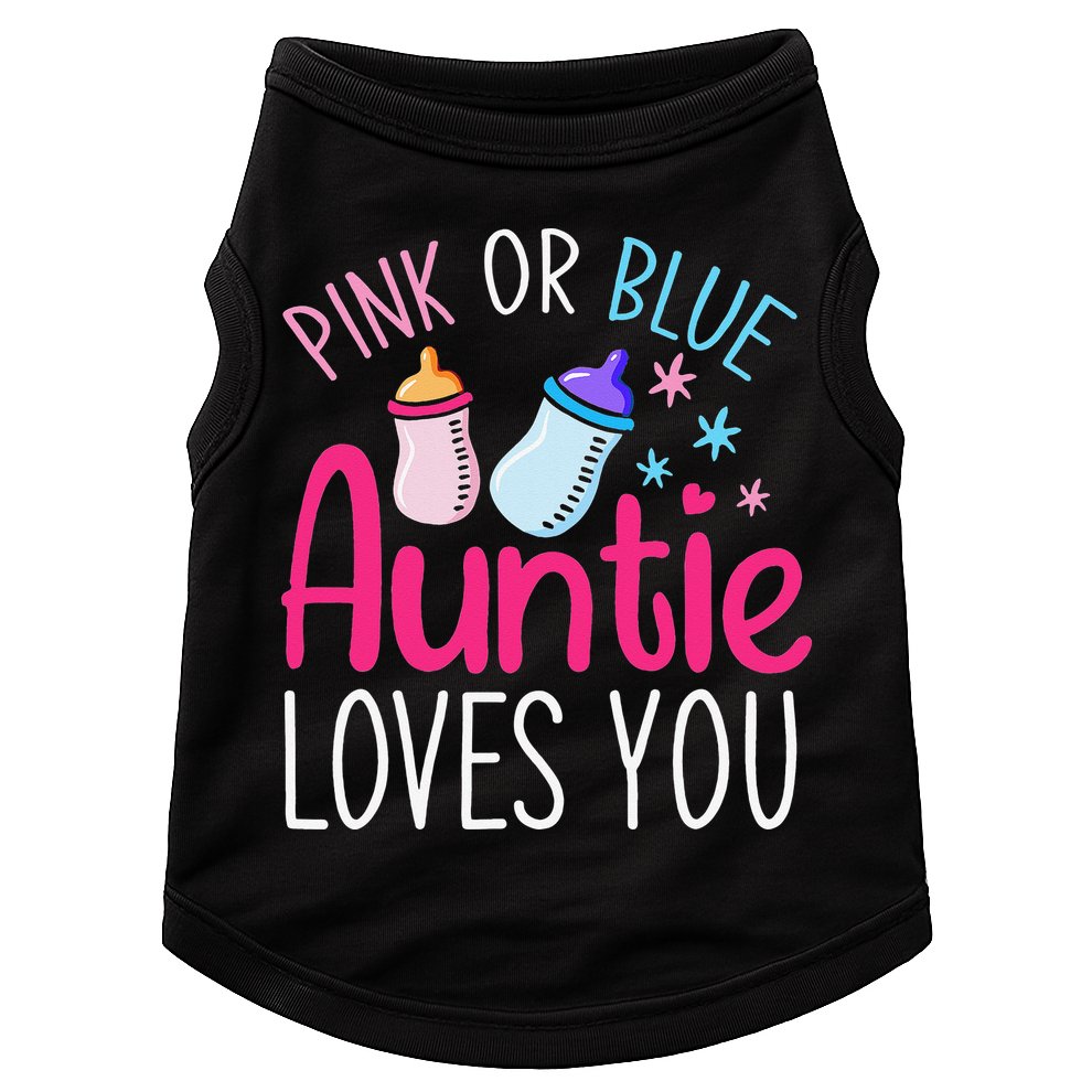 Future Aunt Baby Shower Pregnancy Auntie Gender Reveal Doggie Tank
