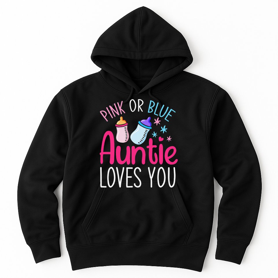 Future Aunt Baby Shower Pregnancy Auntie Gender Reveal Hoodie