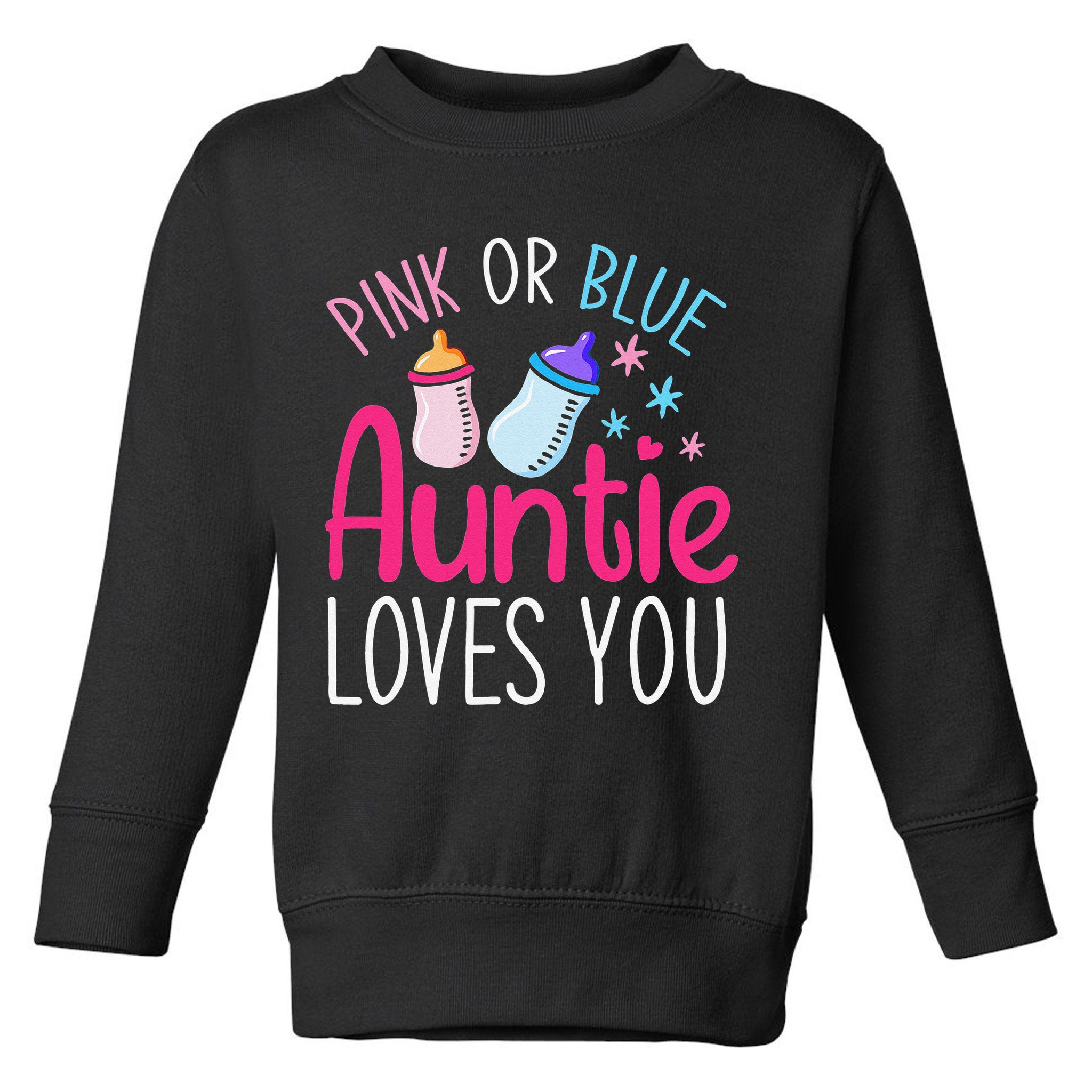 Future Aunt Baby Shower Pregnancy Auntie Gender Reveal Toddler Sweatshirt