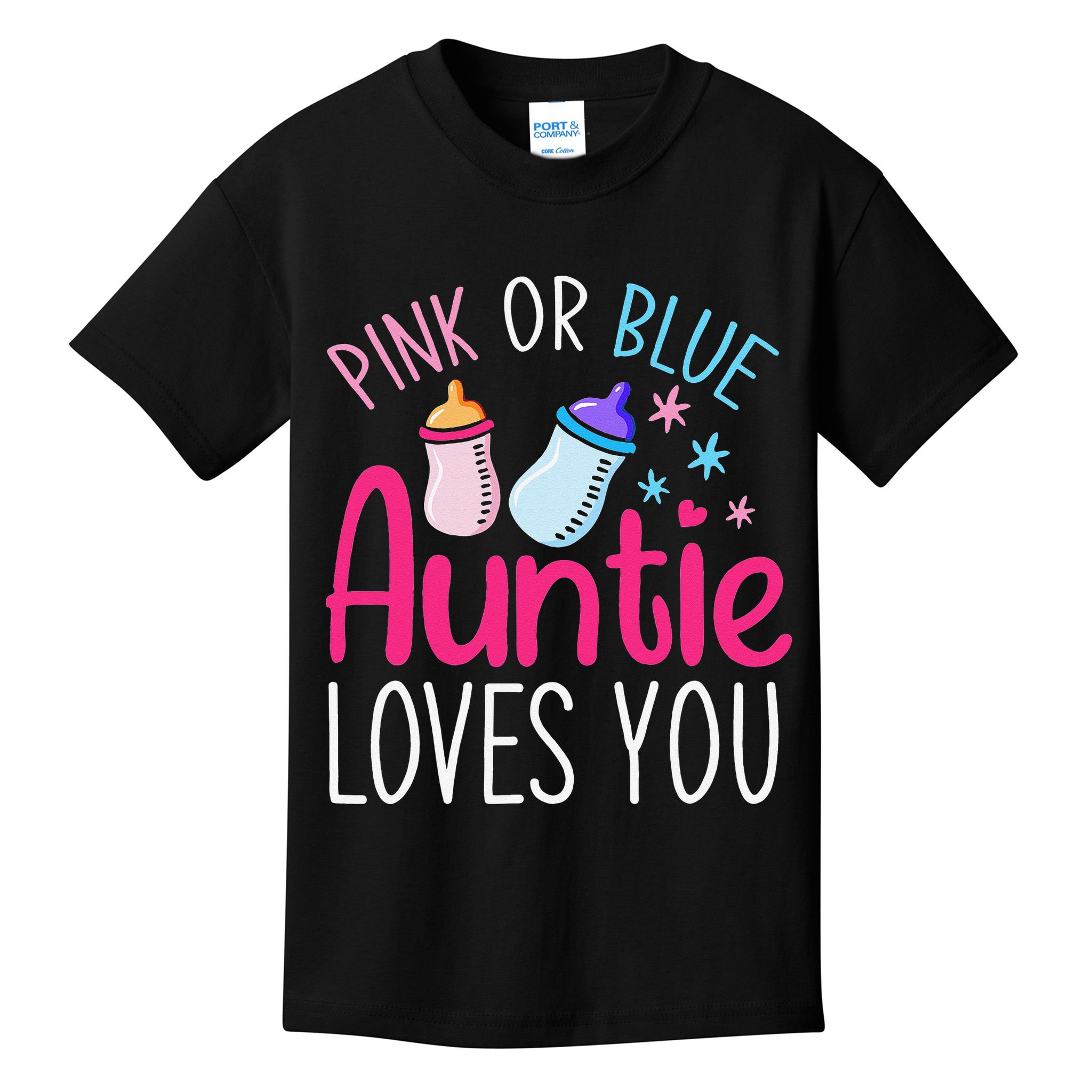 Future Aunt Baby Shower Pregnancy Auntie Gender Reveal Kids T-Shirt