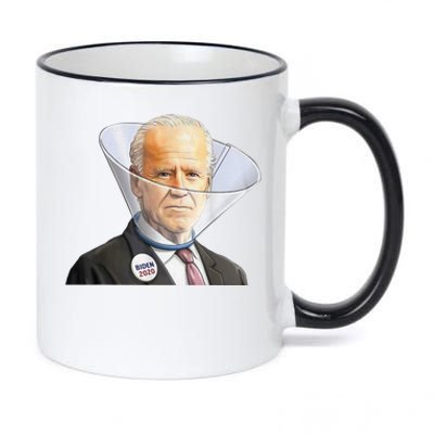 Funny Anti Biden And Dog Cone Impeach Biden 11oz Black Color Changing Mug