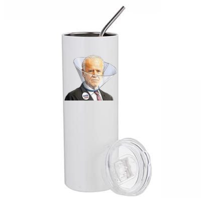 Funny Anti Biden And Dog Cone Impeach Biden Stainless Steel Tumbler