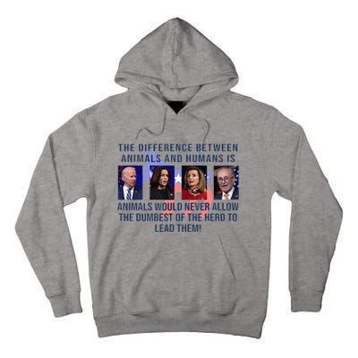 Funny Anti Biden Never Allow The Dumbest To Lead Democrats Tall Hoodie