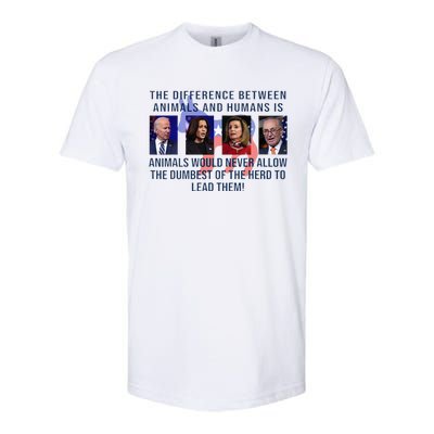 Funny Anti Biden Never Allow The Dumbest To Lead Democrats Softstyle CVC T-Shirt