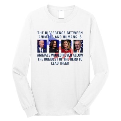 Funny Anti Biden Never Allow The Dumbest To Lead Democrats Long Sleeve Shirt