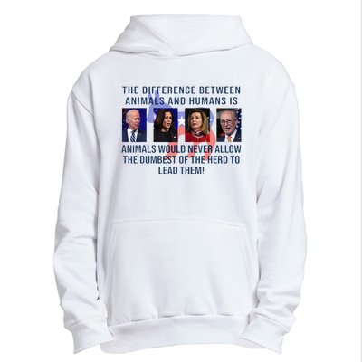 Funny Anti Biden Never Allow The Dumbest To Lead Democrats Urban Pullover Hoodie