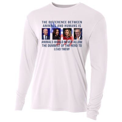 Funny Anti Biden Never Allow The Dumbest To Lead Democrats Cooling Performance Long Sleeve Crew