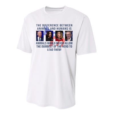 Funny Anti Biden Never Allow The Dumbest To Lead Democrats Performance Sprint T-Shirt