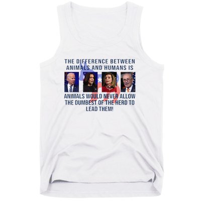 Funny Anti Biden Never Allow The Dumbest To Lead Democrats Tank Top