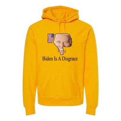 Funny Anti Biden Tee Biden Is A Disgrace Premium Hoodie