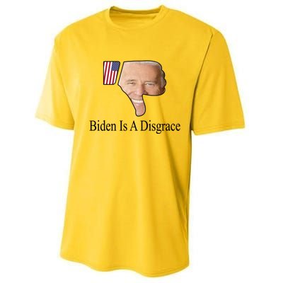 Funny Anti Biden Tee Biden Is A Disgrace Performance Sprint T-Shirt