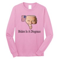 Funny Anti Biden Tee Biden Is A Disgrace Long Sleeve Shirt