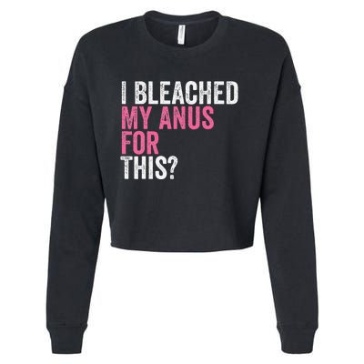 Funny Anal Bleaching I Bleached My Anus For This Humor Cropped Pullover Crew