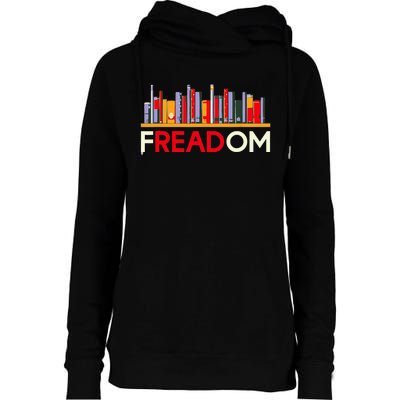 Freadom Anti Ban Books Freedom To Read Book Lover Reading Womens Funnel Neck Pullover Hood