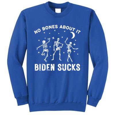 Funny Anti Biden Halloween Biden Sucks Dancing Skeletons Gift Sweatshirt