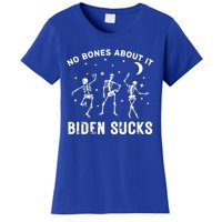 Funny Anti Biden Halloween Biden Sucks Dancing Skeletons Gift Women's T-Shirt