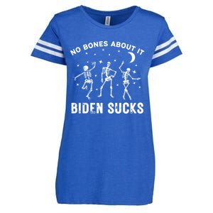 Funny Anti Biden Halloween Biden Sucks Dancing Skeletons Gift Enza Ladies Jersey Football T-Shirt