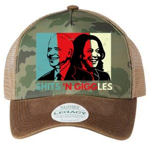 Funny Anti Biden Harris Shits 'N Giggles Political Gift Legacy Tie Dye Trucker Hat